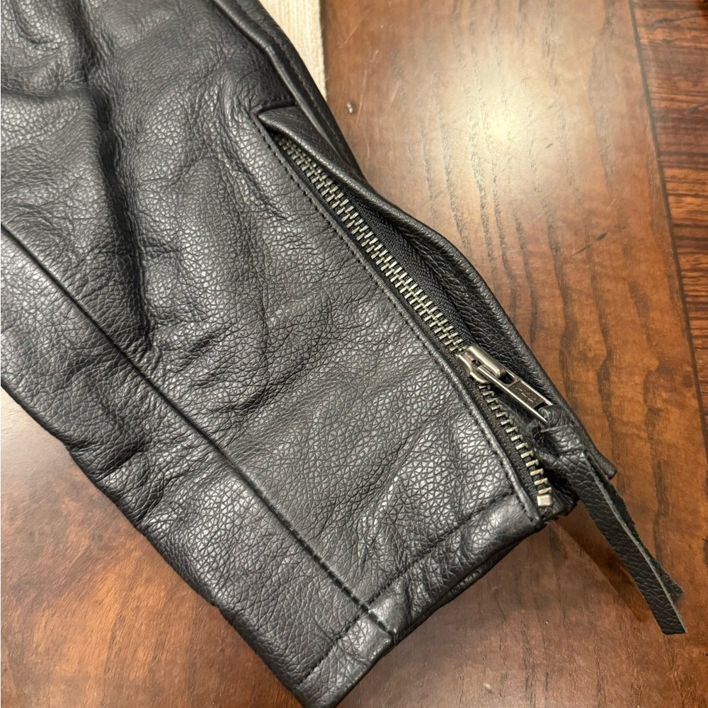 RARE Harley Davidson Women’s Leather Jacket M | Black Moto Biker Jacket Vintage - Picture 8 of 10